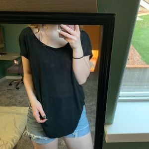 Sheer Black Tee